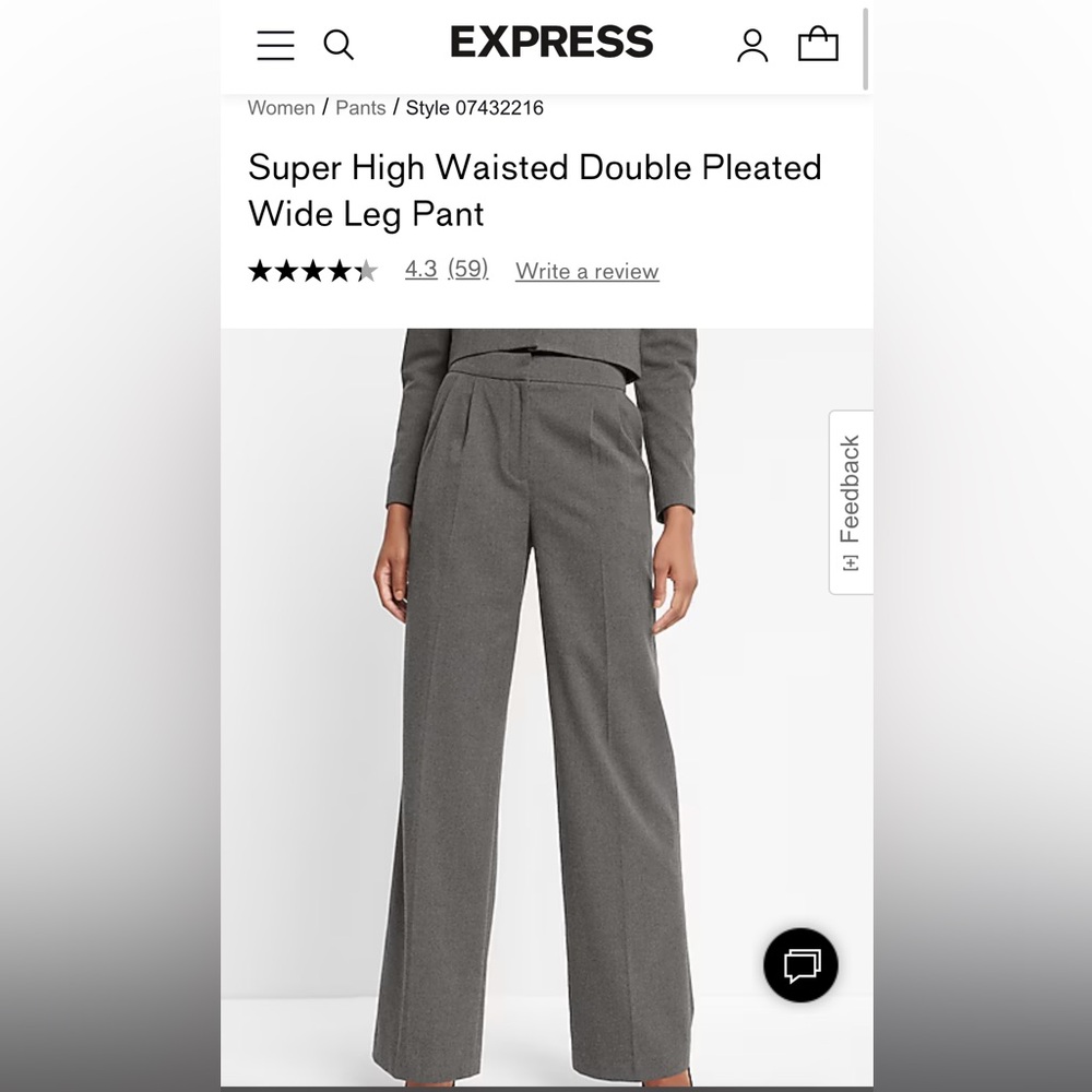 Trouser super high rise pants new with tags